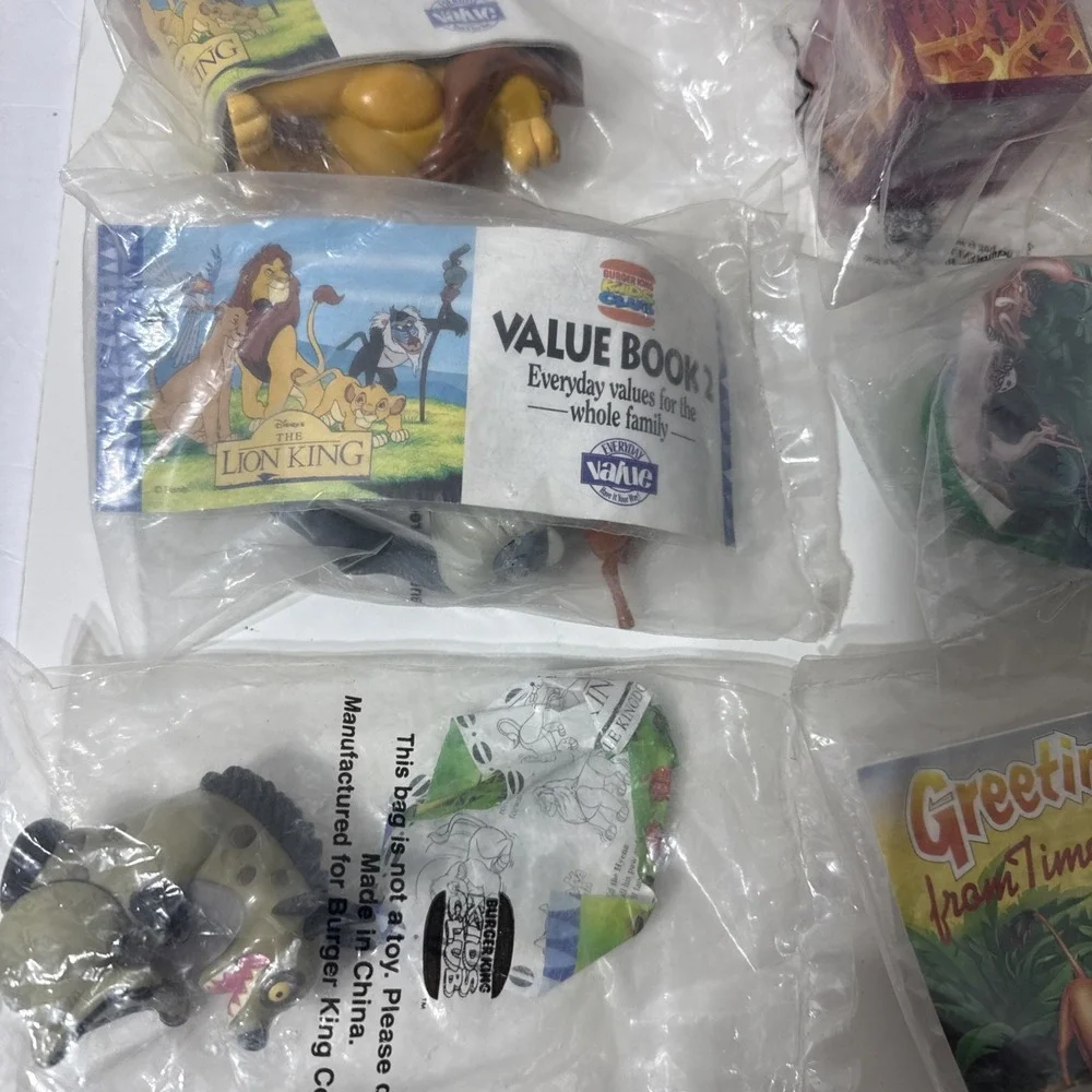 Disney The Lion King Burger King 1990s Figures Trading Cards Box Puppets LOT 9pc - Picture 10 of 10